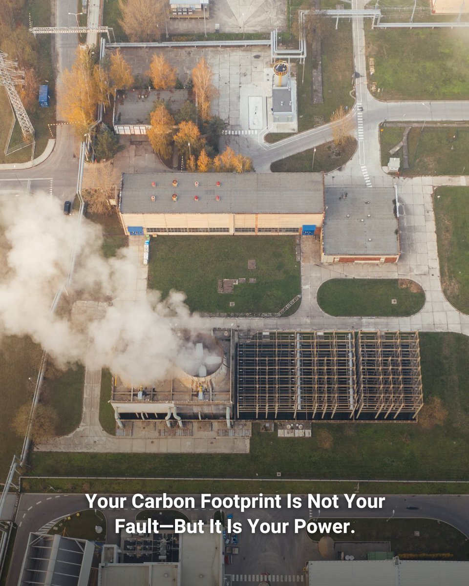 ClimateWise1's tweet photo. We didn’t design the fossil-fueled systems we live in—but that doesn’t mean we’re powerless. Awareness is power. And choice is impact. Your commute, your shopping, your meals—they all matter. Not for guilt, but for change. #ClimateWise #CarbonFootprint https://t.co/We4qJQT34k