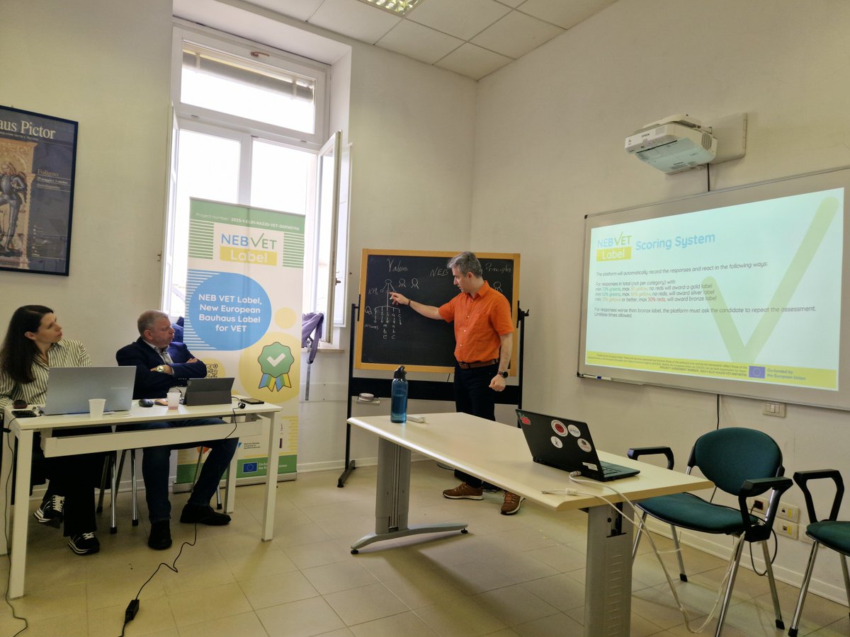 The #ErasmusPlus project New European Bauhaus Label for VET (Vocational Education and Training) consortium met in #Foligno in this May. The assessment framework and the scoring system for the award of the Label is finalized. We are all set for digitalizing these! 

#NEBVETLabel