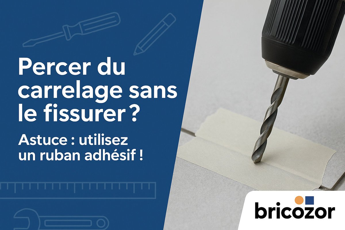 bricozor's tweet photo. 🔧 Astuce du lundi : Pour percer du carrelage sans le fissurer, collez un morceau de ruban adhésif à l'endroit à percer. Le foret ne glissera plus ! 👌
Et pour un résultat optimal, utilisez une perceuse adaptée :
👉 Perceuses visseuses chez Bricozor : https://t.co/juub4qi3Vl https://t.co/PulBRjcIrY