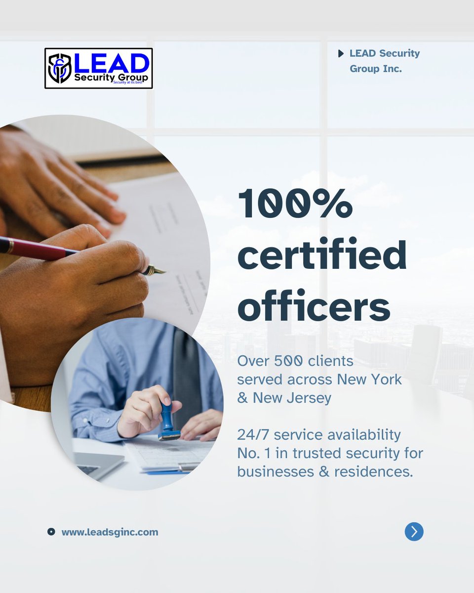 leadsginc's tweet image. Need armed or unarmed security guard services? LEAD Security Group provides reliable security services across New York &amp;amp; New Jersey, tailoring security solutions to meet your security needs.

#WeAreLEAD #24/7Protection #CustomizedSecurity #TrustedProtection #YourSafetyOurPriority