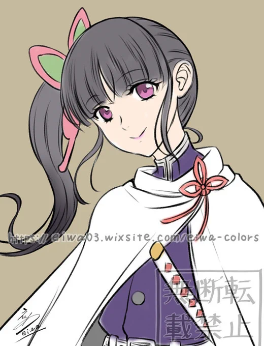 栗花落カナヲの誕生日という事で、久しぶりに鬼滅のラクガキを描いてみました～#鬼滅の刃 #5月19日は栗花落カナヲの誕生日 