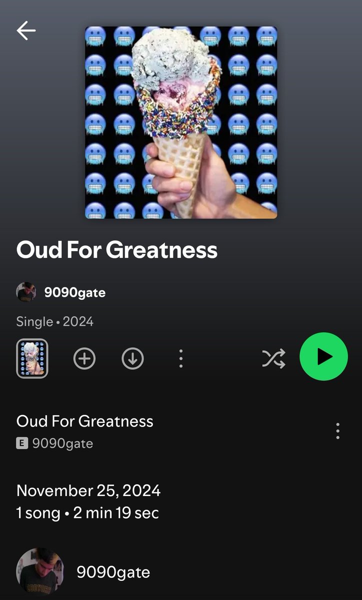 jjfinns's tweet photo. 'Oud For Greatness' by 9090gate (Fakemink) has been added back to Spotify 👀 https://t.co/Sirsx8eaTq