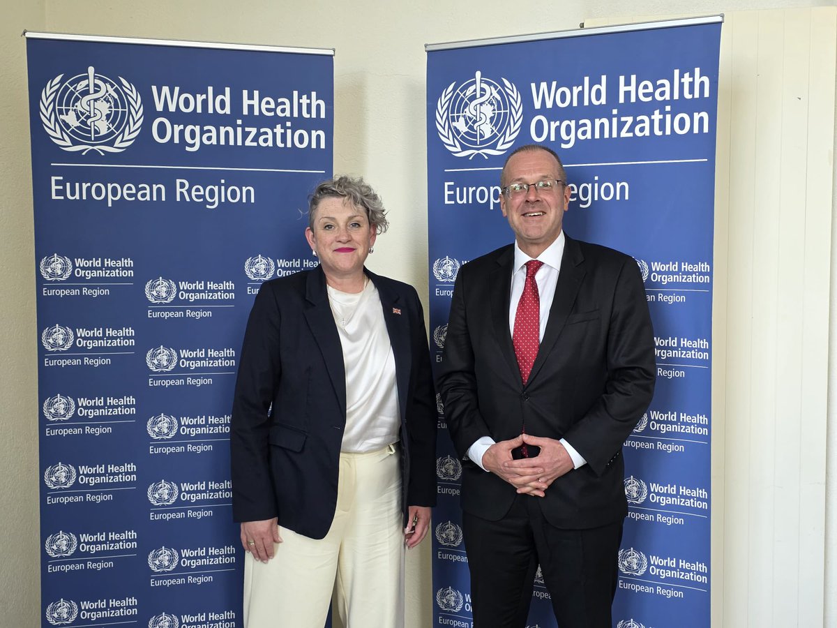 Hans Kluge (@hans_kluge) on Twitter photo #WHA78 is also a valuable opportunity to meet with our Member States and engage in meaningful exchange on shared priorities.
In my meeting with <a href="/AshleyDalton_MP/">Ashley Dalton MP</a>, UK Parliamentary Under-Secretary of State for Public Health, I thanked 🇬🇧 for its continued political & financial #WHA78 is also a valuable opportunity to meet with our Member States and engage in meaningful exchange on shared priorities.
In my meeting with <a href="/AshleyDalton_MP/">Ashley Dalton MP</a>, UK Parliamentary Under-Secretary of State for Public Health, I thanked 🇬🇧 for its continued political & financial