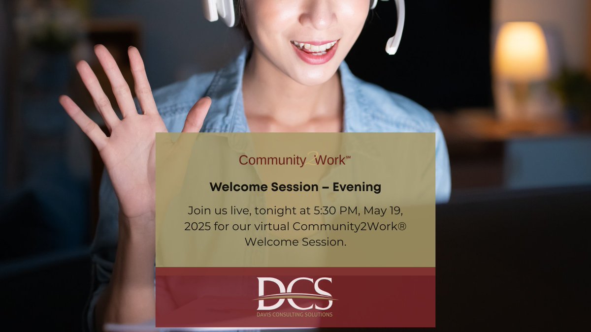 davisconsulting's tweet image. 🌙 Looking for a career change? Our virtual Community2Work® Welcome Session goes live tonight. Hear insider tips, ask questions &amp;amp; plan your next step. Register → tinyurl.com/4abvmuzt

#Community2Work #CareerCoaching #EveningSession #JobHunt #DCSEvents @msdavisofpgh
