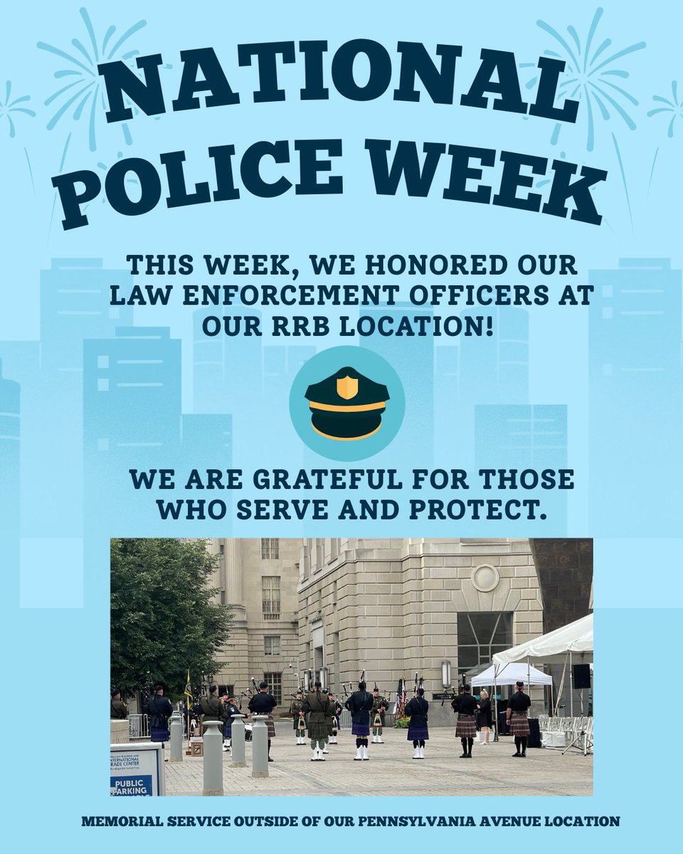 DistrictOffices's tweet photo. This week, we had the honor of celebrating Police Week at our RRB location! 👮‍♂️ We're so grateful for the brave men and women who serve and protect our communities every day. #PoliceWeek #ThankYouOfficers #RRB #DistrictOffices https://t.co/Pnbas3rpho