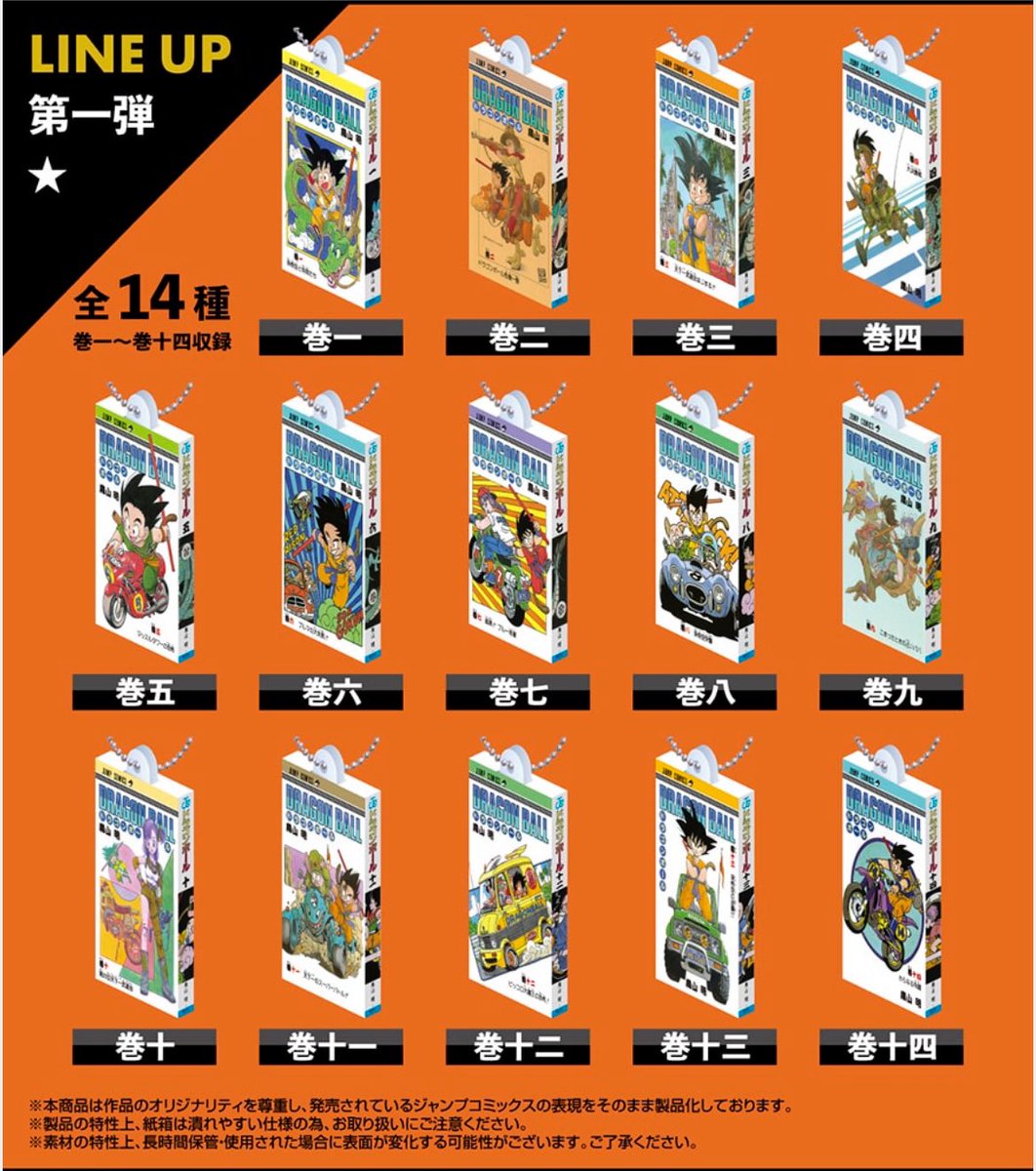DRAGON BALL Comics Charm Collection01】 9月予定のガチャガチャ。