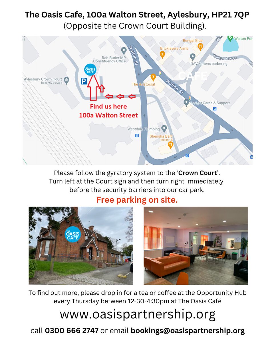 Our next ADHD cafe is happening at The Oasis Cafe in Aylesbury this wednesday!

Featuring special guest: Daley Jones

Register for free tickets via the link in our bio.

⏰ 7pm-9:30pm Wednesday 21st May 2025 (Doors open at 6)
📍 100a Walton Street, Aylesbury, HP21 7QP