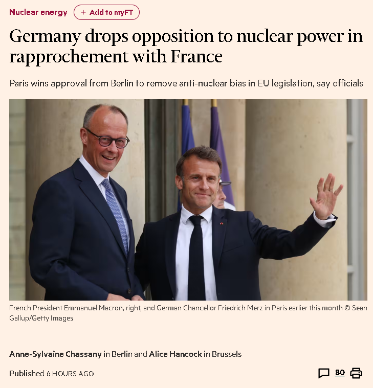 KernkraftAN's tweet photo. Breaking News: Deutschland gibt seinen Anti-Atomkraft-Kurs in der EU auf.
🇩🇪 hat in der "Anti-Atomkraft-Allianz" mit 🇦🇹, 🇵🇹, 🇩🇰und 🇱🇺 seit vielen Jahren den Ausbau der Kernenergie in der EU blockiert.
Die neue Bundesregierung will in Zukunft pragmatisch sein.
1/6 https://t.co/Shu0QjlKe4