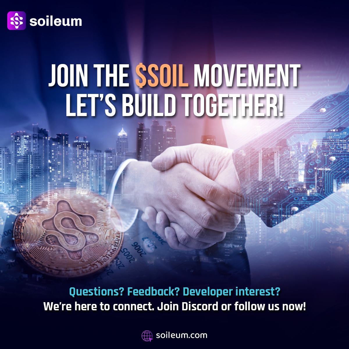 soileum_network's tweet photo. “Fueling the Future, One Block at a Time.”
Join the $SOIL movement and be part of the next-gen digital infrastructure. Let’s build something powerful—together!
#Soileum
#BuildOnSoil
#Web3Innovation
#CryptoCommunity
#BlockchainBuilders
#FutureOfFinance
#JoinTheMovement
#SoilEcosystem
#DeFiDevelopment
#PoweredBySoil