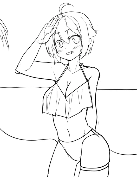 次描く絵のラフ 