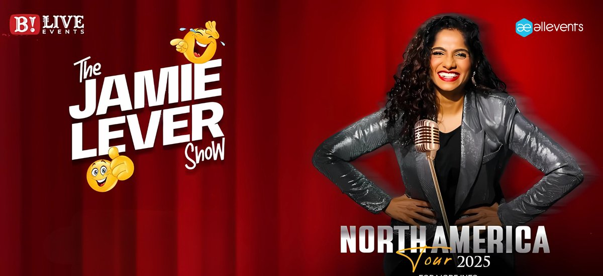 AllEvents (@allevents_in) on Twitter photo The wait is over. Jamie Lever is officially hitting the US stage. Not just a show. Not just a tour. It’s a full-blown laughter takeover.
Stay close. Details about tour and behind the scenes - my.allevents.in/Jamie_Lever
<a href="/Its_JamieLever/">Jamie Lever</a>
#standupcomedy #USA #comedian The wait is over. Jamie Lever is officially hitting the US stage. Not just a show. Not just a tour. It’s a full-blown laughter takeover.
Stay close. Details about tour and behind the scenes - my.allevents.in/Jamie_Lever
<a href="/Its_JamieLever/">Jamie Lever</a>
#standupcomedy #USA #comedian