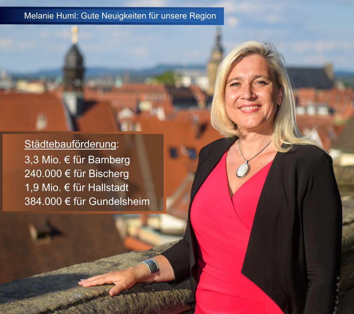 Rund 6 Millionen Euro für unsere Region! Die #Städtebauförderung 2025 bringt kräftige Investitionen - u.a. 3,3 Mio. #Bamberg und 1,9 Mio. #Hallstadt, auch dabei: #Bischberg und #Gundelsheim. #Freistaat #Bayern echte Zukunftsförderung: sozial, nachhaltig und lokal verankert.