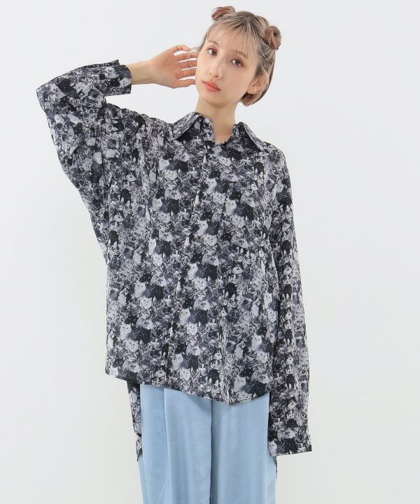 mmts unoaコラボ猫いっぱいシャツ おしゃれで可愛い😍 シャツとしても