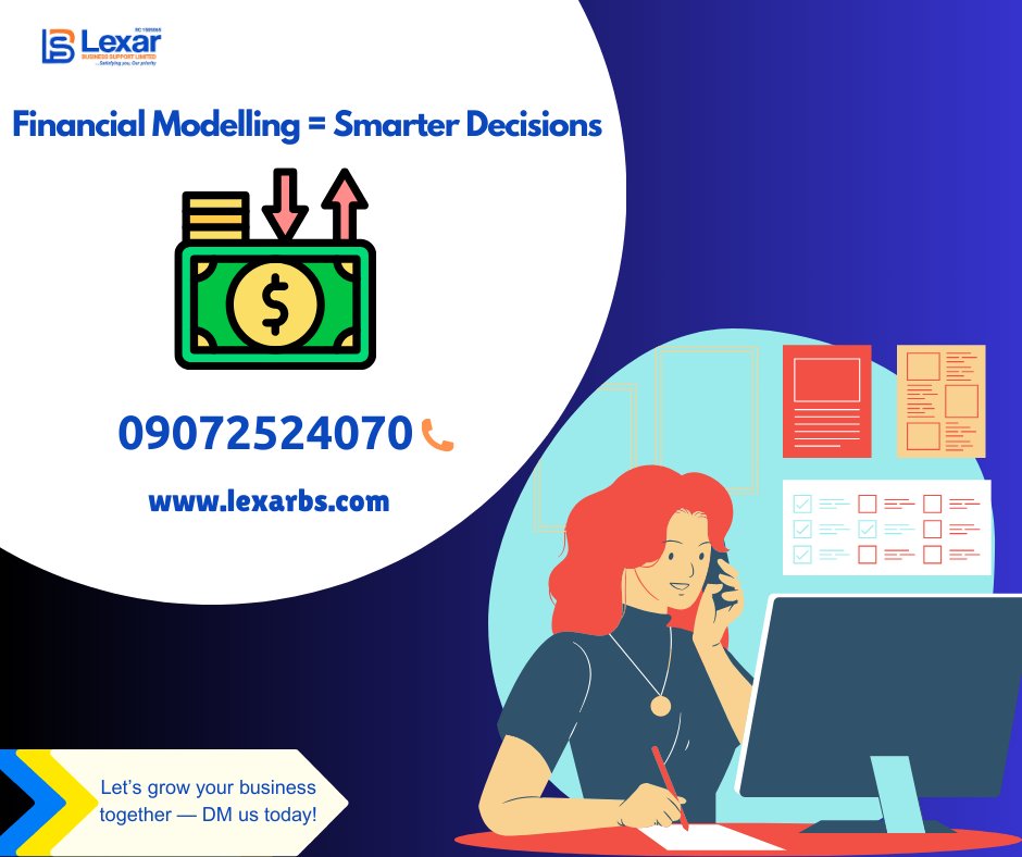 Lexarbs_ltd's tweet photo. Financial modelling gives you the power to:
✅ Forecast cash flow
✅ Plan for growth
✅ Test “what if” scenarios
✅ Make informed decisions with confidence
📩 DM us today or click the link in bio to learn how we can support your business success.
#FinancialModelling #BusinessSupp https://t.co/KCADarz9II