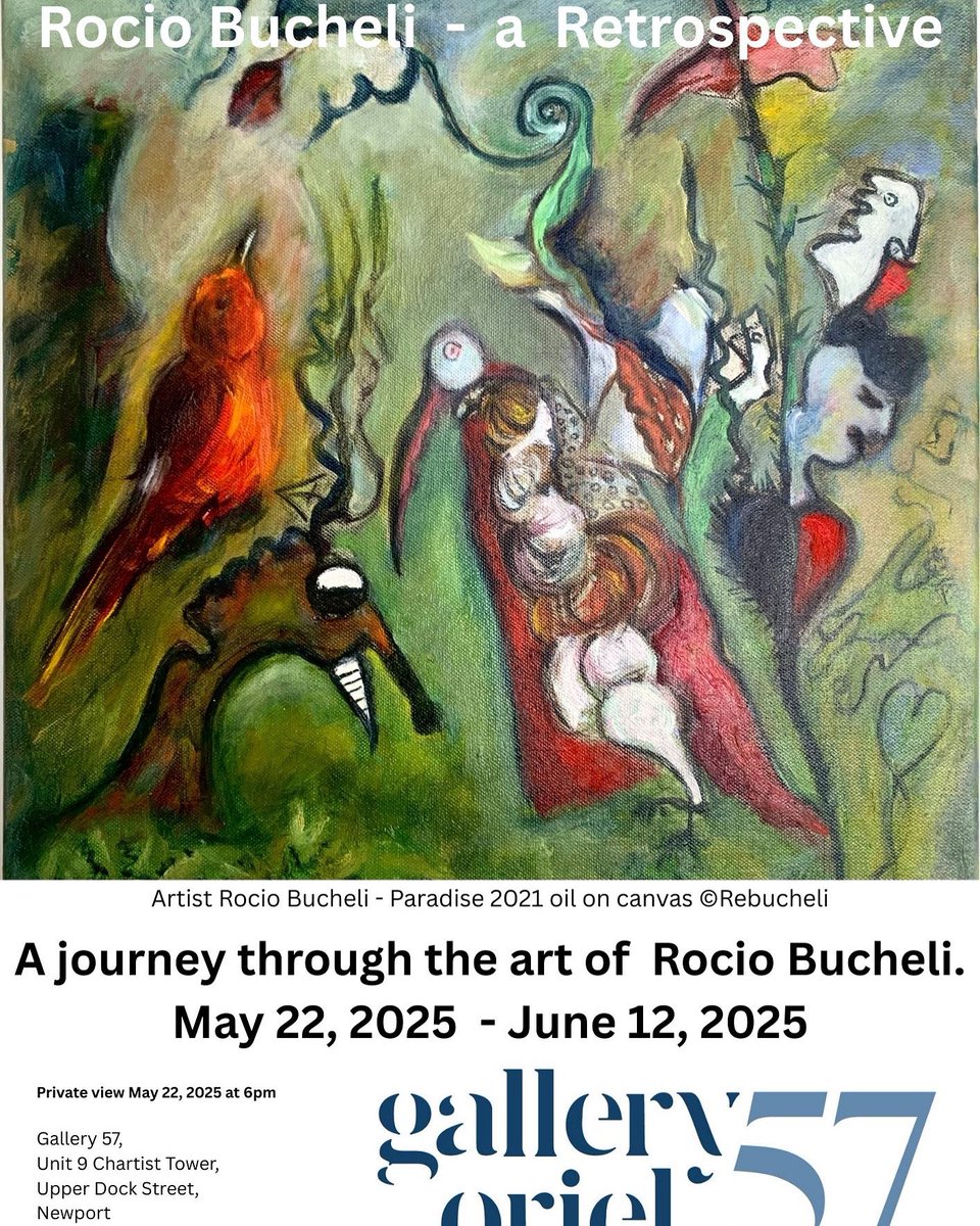 rebucheli's tweet photo. I have an opening a retrospective exhibition of my work at Gallery 57 Newport this Thursday at 6:00 pm I hope you can make it. https://t.co/anz0xJm2KV