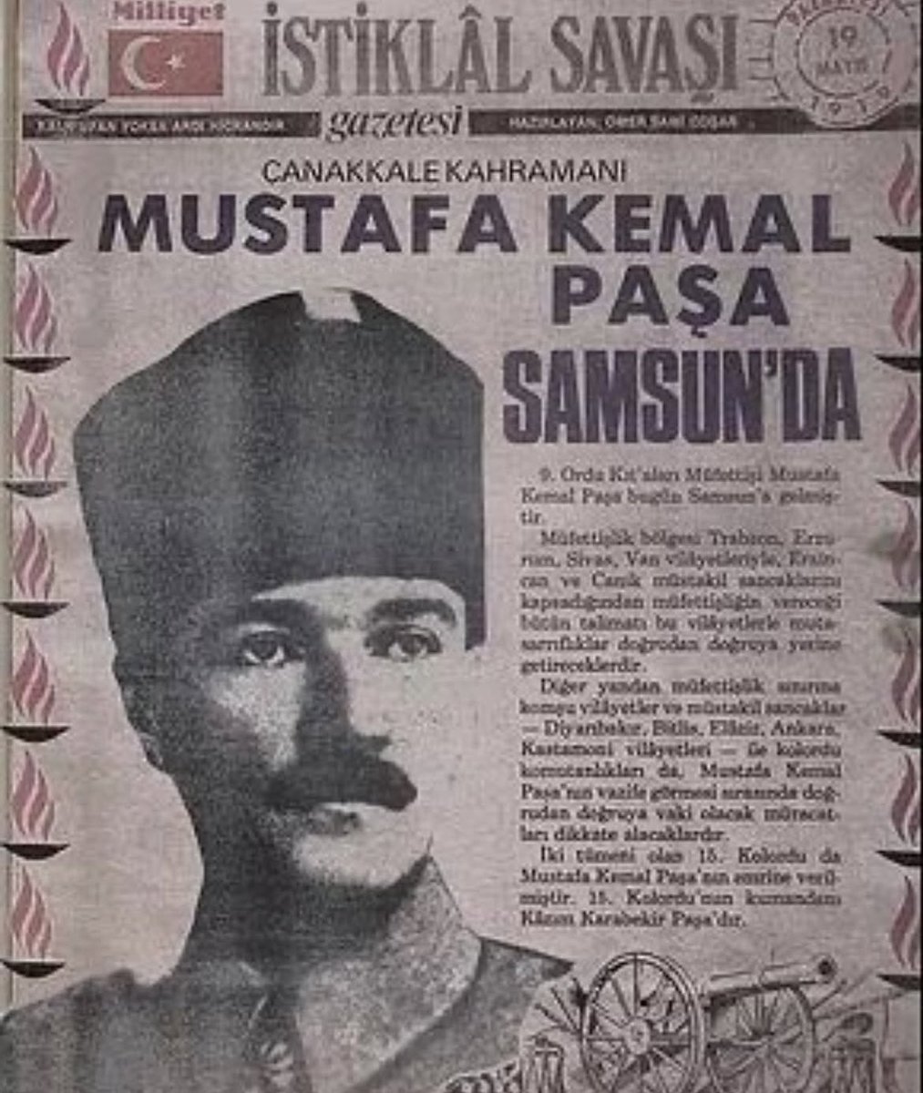 "Gençler, cesaretimizi takviye ve idame eden sizsiniz. Siz, almakta olduğunuz terbiye ve irfan ile insanlık meziyetlerinin, vatan muhabbetinin, fikir hürriyetinin en kıymetli timsali olacaksınız." #19MayısAtatürküAnmaGençlikveSporBayramı #19Mayıs1919