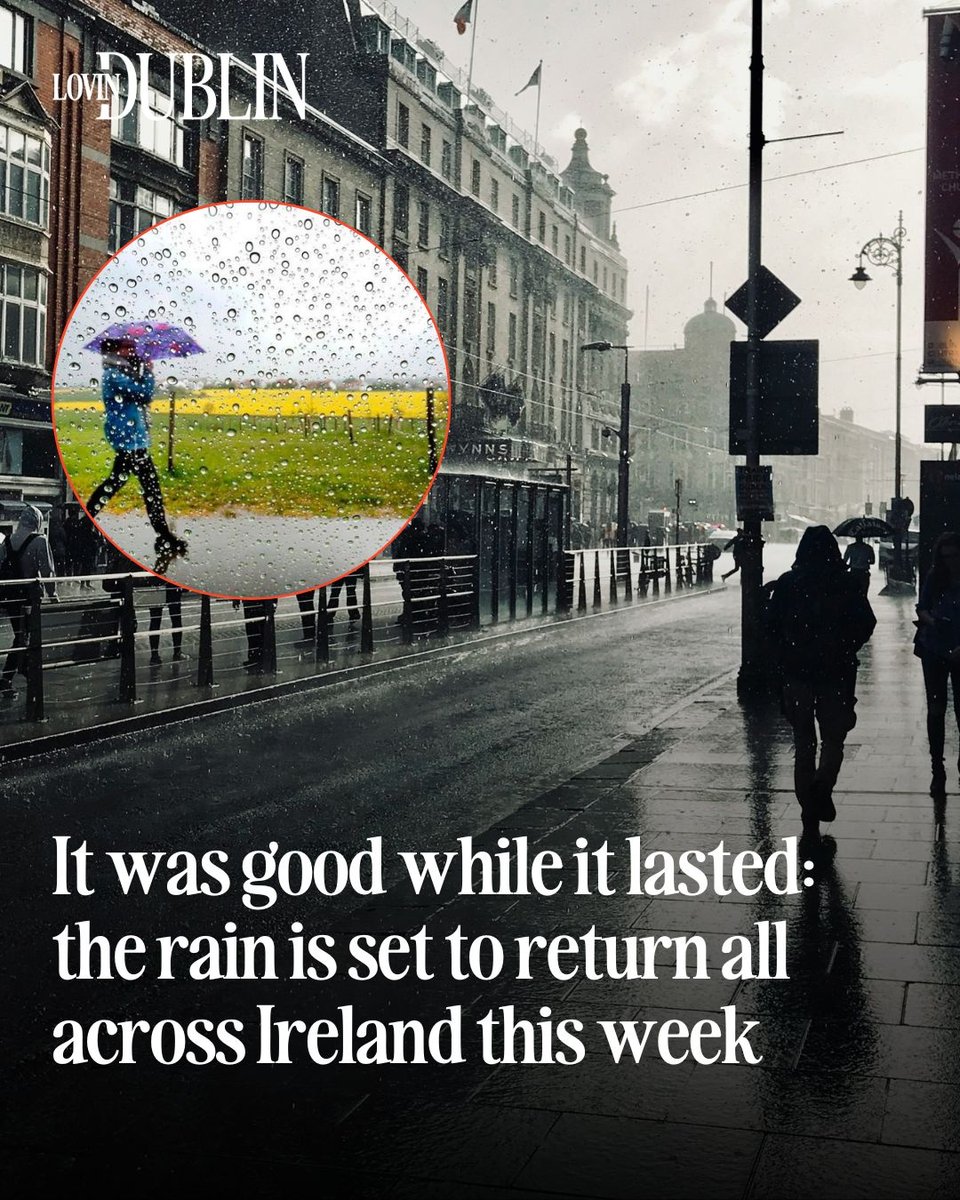 After a week and a bit of making content about how much warmer it was all over Ireland compared to the Mediterranean, reality is making a soggy return. There’s set to be a temperature drop of 13 degrees and the added drama of potential thunderstorms.