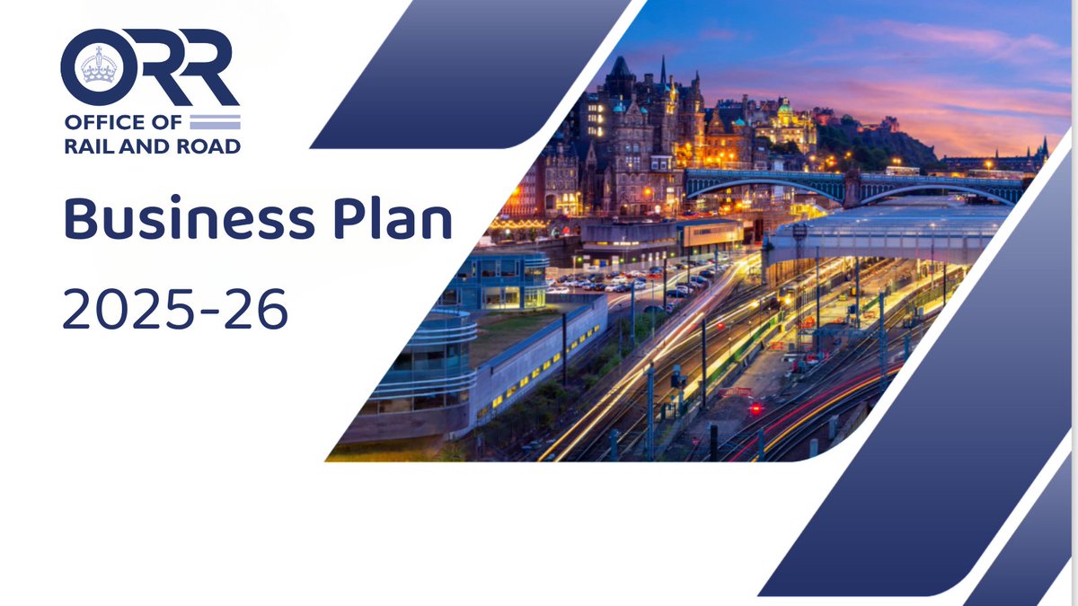 ICYMI: putting our 2025 to 2026 business plan into action.

Our workplan is focussed on delivering: a safer railway, better customer service, value for money, better highways.

We are also reducing bureaucracy through our use of tech &amp; AI.

Find out more: orr.gov.uk/orr-business-p…