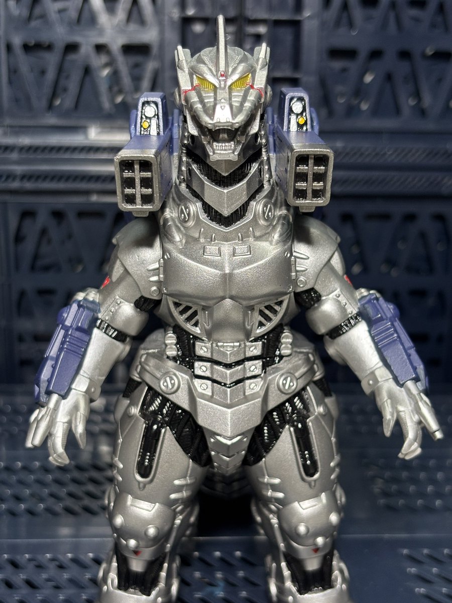 ゴジラxメカゴジラ』公開日だから3式機龍のリペイント ソフビのオモ写