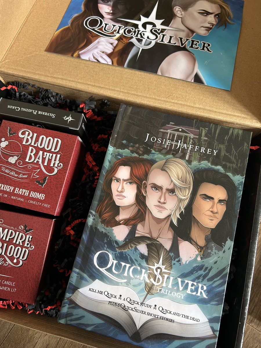 Danni Williams💀 (@_forbookssake) on Twitter photo Today’s #bookmail 📬
<a href="/JosieJaffrey/">Josie Jaffrey (now on BlueSky)</a> has truly gone above and beyond with these #QuickSilver PR boxes, omg!😍😍😍
A huge thank you for sending me one❤️ and I can’t wait to read it! Today’s #bookmail 📬
<a href="/JosieJaffrey/">Josie Jaffrey (now on BlueSky)</a> has truly gone above and beyond with these #QuickSilver PR boxes, omg!😍😍😍
A huge thank you for sending me one❤️ and I can’t wait to read it!