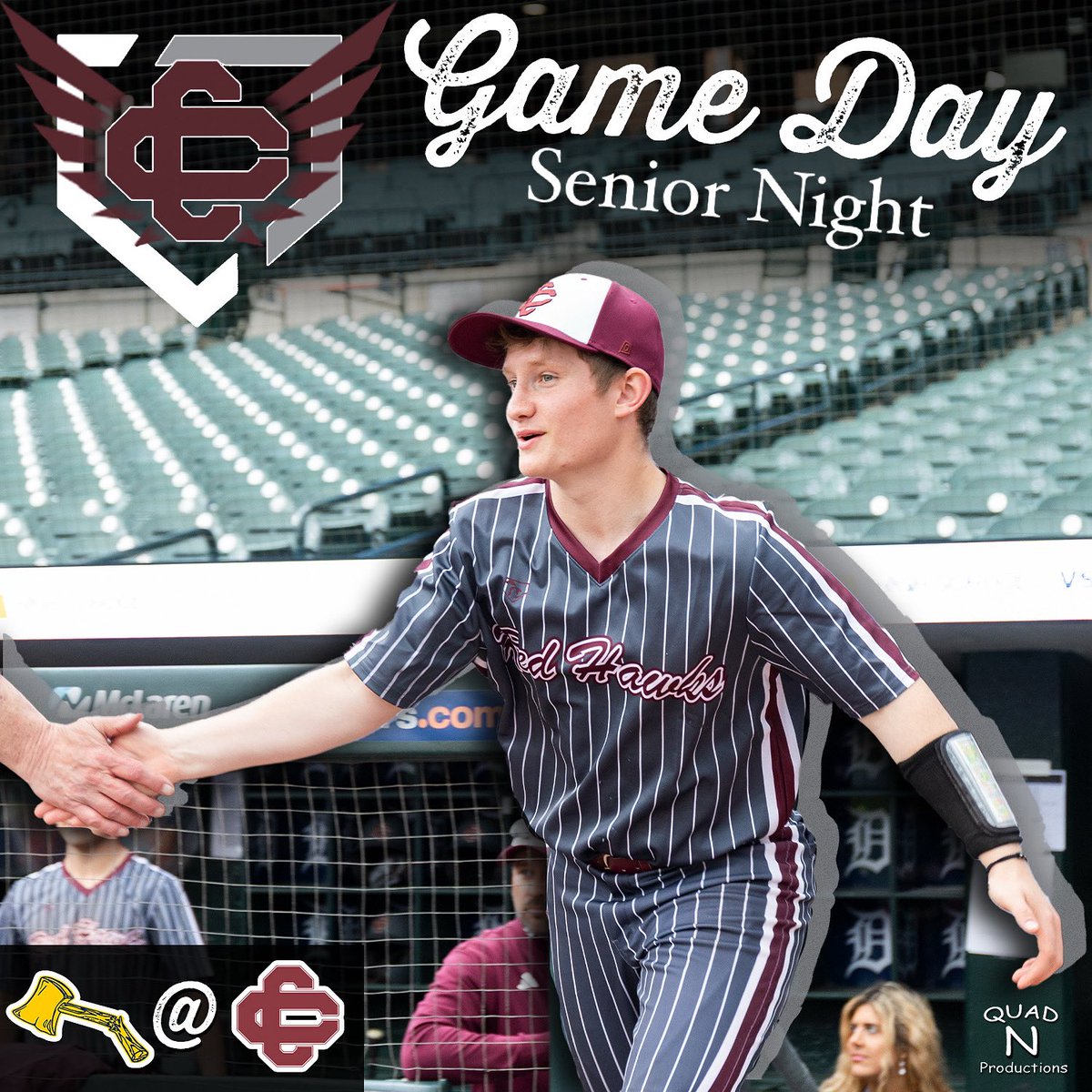 The Red Hawks host Bad Axe to conclude conference play in the BTC White Division at 4pm. Senior Night recognition will take place between games as we recognize @dylanseverance17 @garrett_reinke17 @masonbrown58 @mattmellendorf and @carson_anthes #seniors #winnerswork #team127