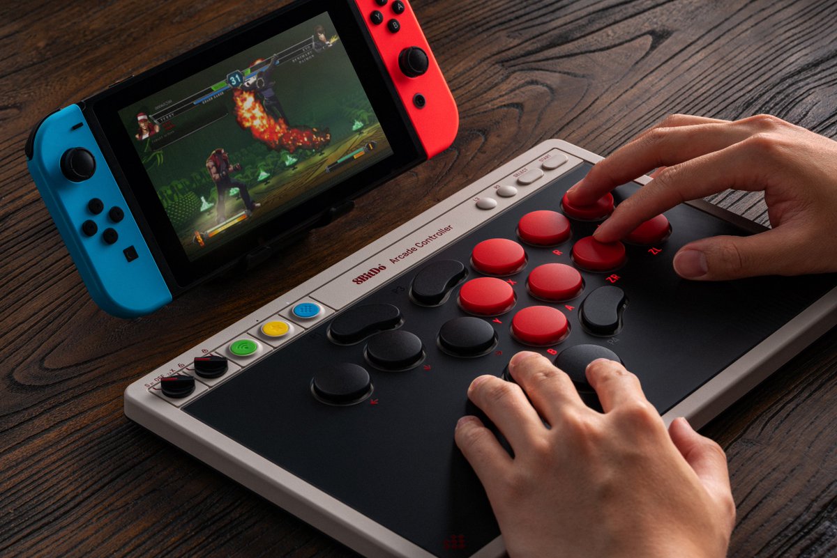 Introducing the 8BitDo Arcade Controller.

Engineered for pros. Crafted for control.
Leverless and ultra-thin. 3 modes- Bluetooth, 2.4G and wired connectivity. Featuring SOCD cleaning and tournament lock.
Compatible with Switch and Windows.

Pre-order yours now: