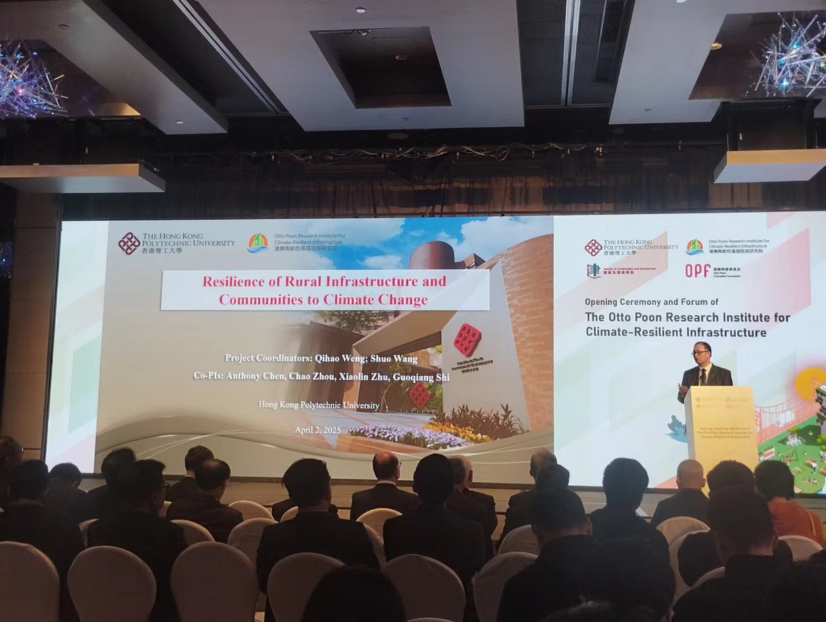 PolaigPolyu's tweet image. Prof. @Qihao_Weng & team secure funding for rural climate resilience research in Asia. Developing predictive models & warning systems to protect communities from extreme weathers. ๐ก๏ธ
#ClimateResilience #RuralCommunities #ClimateChange #HeatwaveResearch #Sustainability