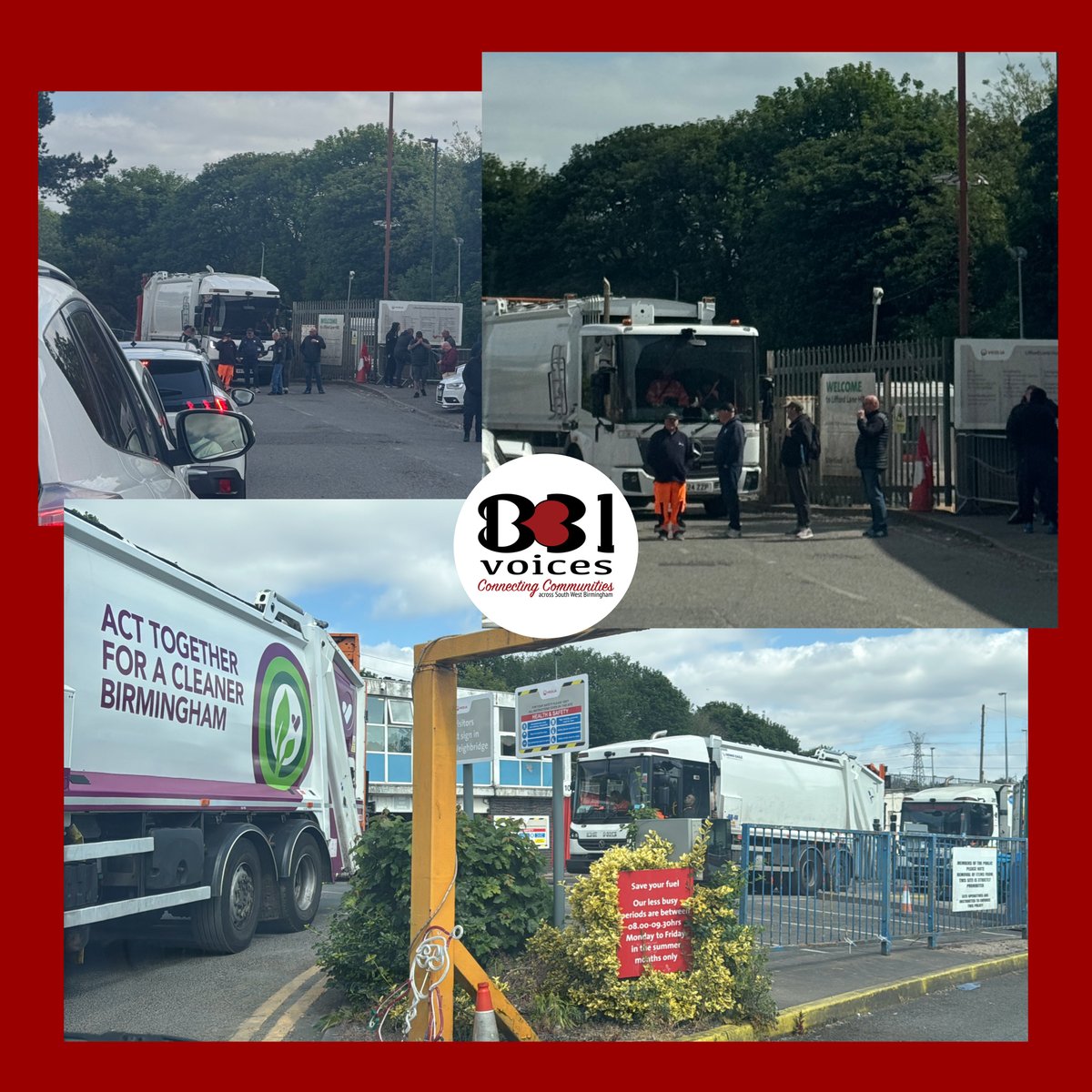 #BrumBins Striking Unite bin workers are increasing the pressure on Birmingham City Council with pickets preventing trucks from leaving Lifford Lane Household Recycling Centre for a fourth day today 

#Birmingham 
#BirminghamUK 
#KingsNorton
#B31Voices #BVoices