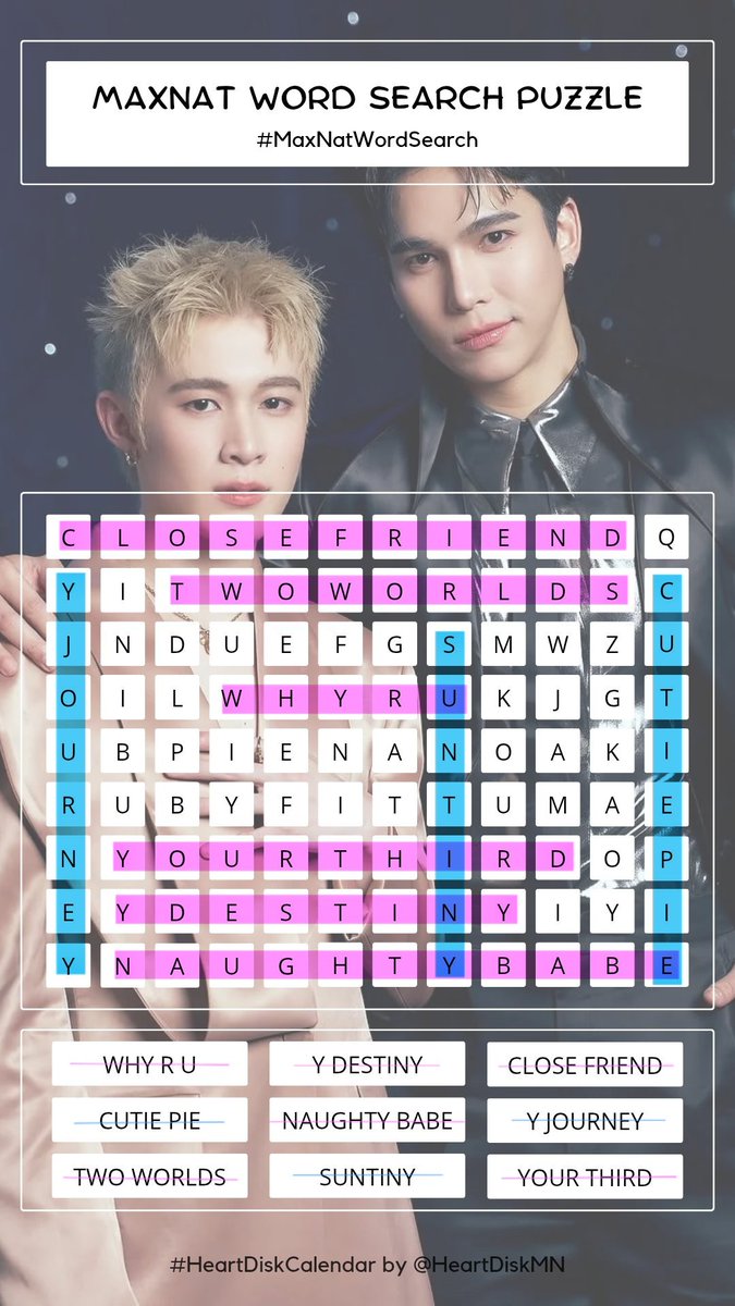 I loved the game. It was fun 🤭🩷🩵

#MaxNatWordSearch  #MaxNat #natasitt #mmaxmax