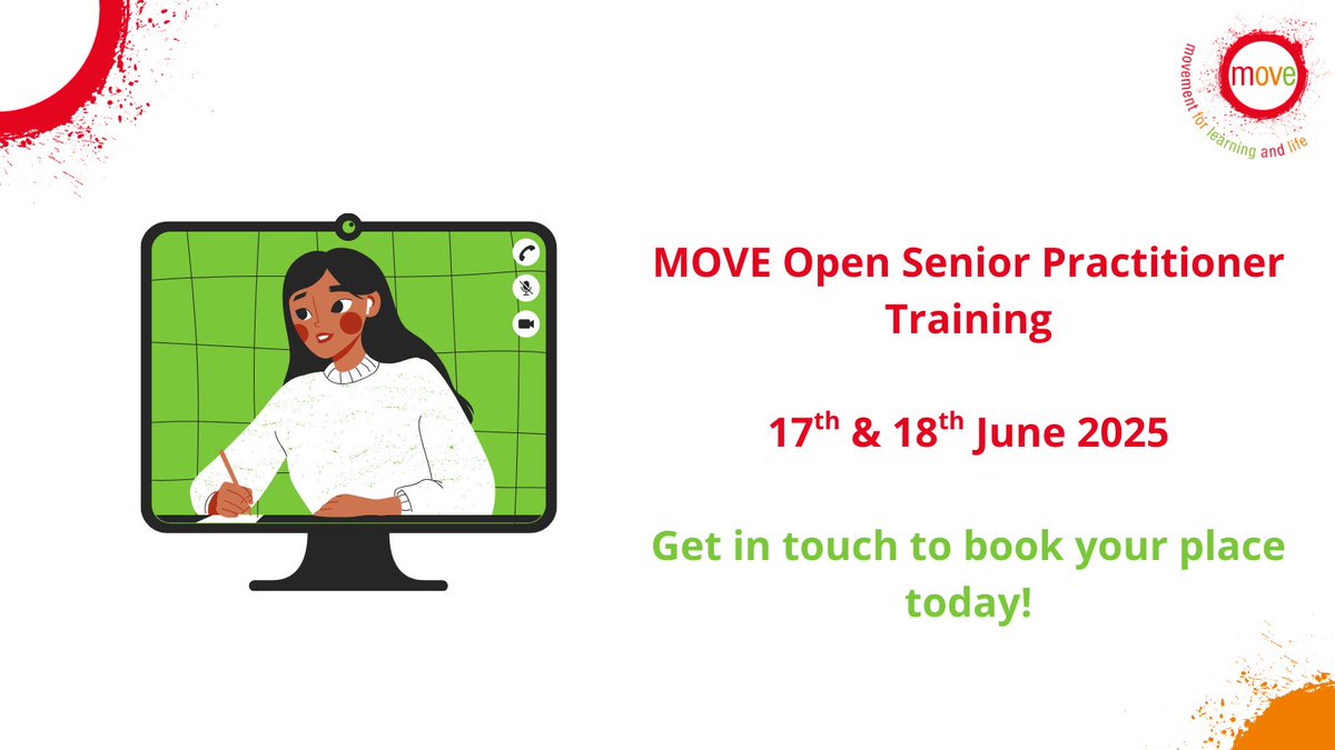 MOVEprogramme's tweet photo. Places are now available for our last Open Senior Practitioner Training of the academic year! 17th and 18th June 2025. If you are looking to grow your MOVE Team this is the perfect option! To find out more and book your place today, visit our website!  https://t.co/rRO1dIGKga https://t.co/29ocfY2VUd