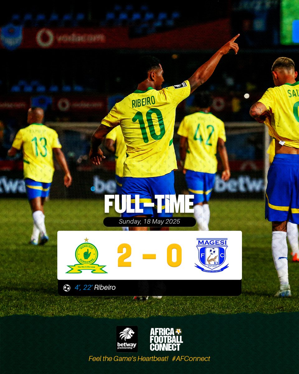 AFConnect_'s tweet photo. Betway Premiership champions Mamelodi Sundowns ended the campaign with a 2-0 win over Magesi FC on Sunday evening. 🔥

#BetwayPrem #AFConnect #FeeltheGamesHeartbeat https://t.co/BW0UU7f2Q7