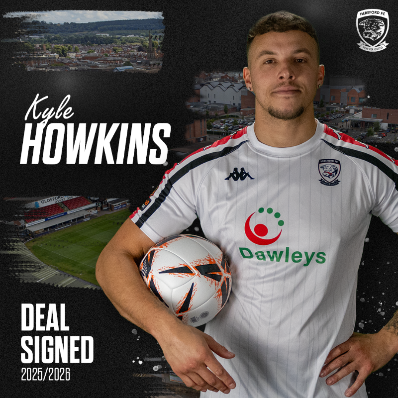 HerefordFC's tweet photo. Howkins Stays! 🙌

@KyleHowkins agrees a deal at Hereford ahead of the 2025/26 Vanarama National League North season. 🏔️
#COYW | #OurCity