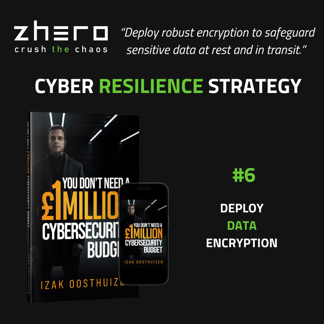 ☑️ CYBER RESILIENCE THAT WORKS FOR YOU ✅
➡️ Just like a cyber resilience framework, a strong cyber resilience strategy offers major benefits for your organisation 🇬🇧💻
⬇️ Find out more in Izak's international #Amazon bestseller ⬇️
amzn.eu/d/aIhSrJ5

#cybersecurity