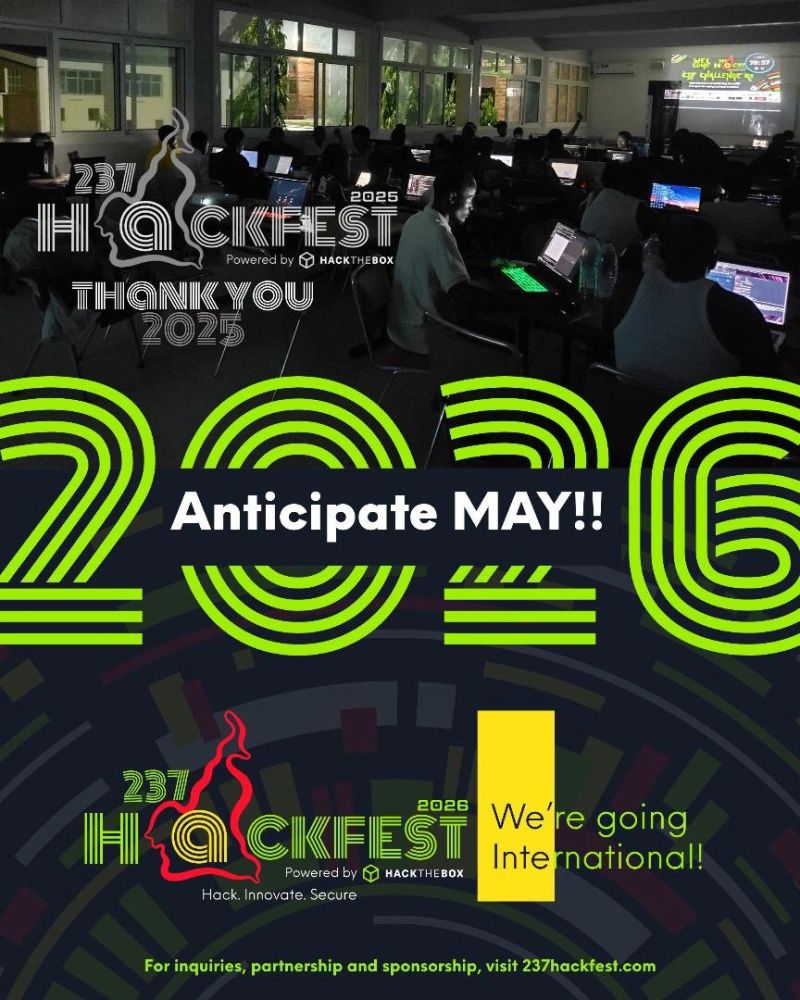 nokkh4_'s tweet photo. 237HackFest 2025 was a blast!
Big thanks to the HTB Cameroon community for two days of pure cybersecurity energy, talks, CTFs, and inspiring collaboration.
See you in 2026!
#237HackFest #HackTheBox #Cybersecurity https://t.co/gGbpKaR5Zu