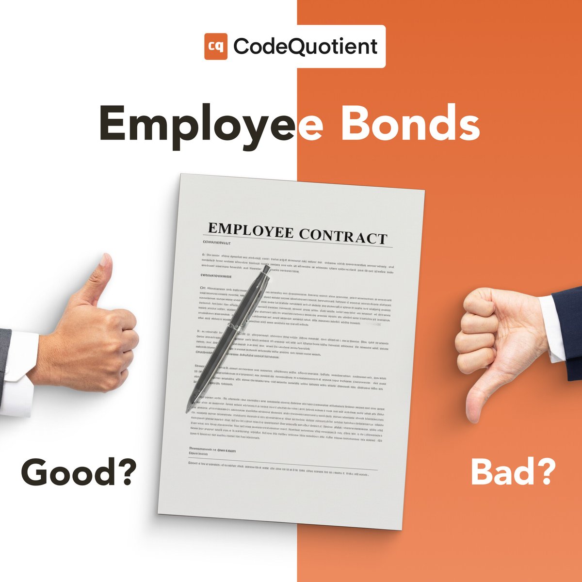 CodeQuotient's tweet image. Employee bonds can actually be a blessing, early in your tech career:
1️⃣ Job stability in critical first years
2️⃣Company invests in your development
3️⃣Build valuable industry connections
4️⃣Access to structured training
#TechCareers #JobSecurity #CareerAdvice