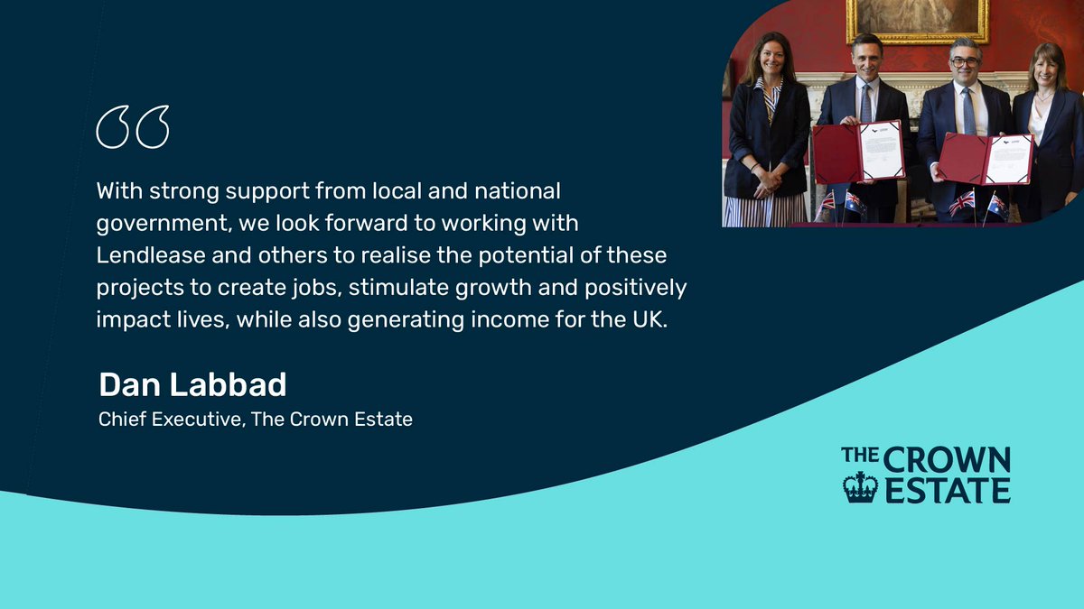 TheCrownEstate's tweet image. We have signed a Joint Venture with
@Lendlease to deliver 6 key developments in London and Birmingham. The investment will deliver much-needed science, tech and innovation space as well as creating jobs and building new homes🏠
Find out more: thecrownestate.co.uk/news/the-crown…