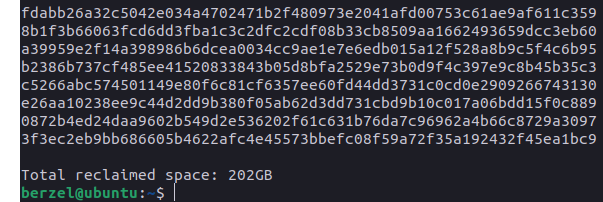 berzel_best's tweet photo. If you're running out of space but can't spot the culprit, it might be Docker!

Use:
docker system df – to see Docker disk usage
docker system prune -a --volumes – to reclaim space https://t.co/qTTdg8YTbd