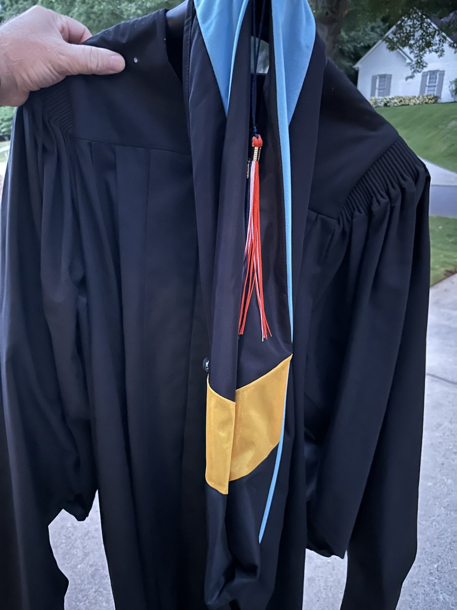 I’ve got my lucky tie on and my gown and still ready! It’s graduation time for the Class of 2025! Go Spartans!