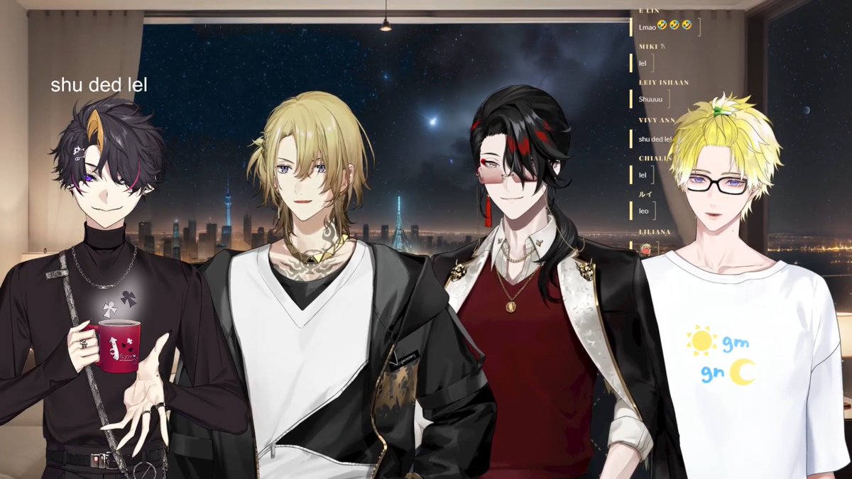 honidewi's tweet image. luxiem didn't tell 🔗 about the dress code 😂