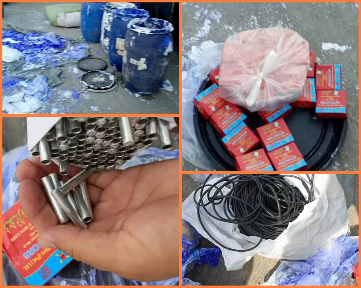 خوست ګمرک کې له پاکستانه پلاستیکي بیرلونو کې را اړول شوي ۲۷۰ کیلوګرامه چاودیدونکي توکي نیول شوي.