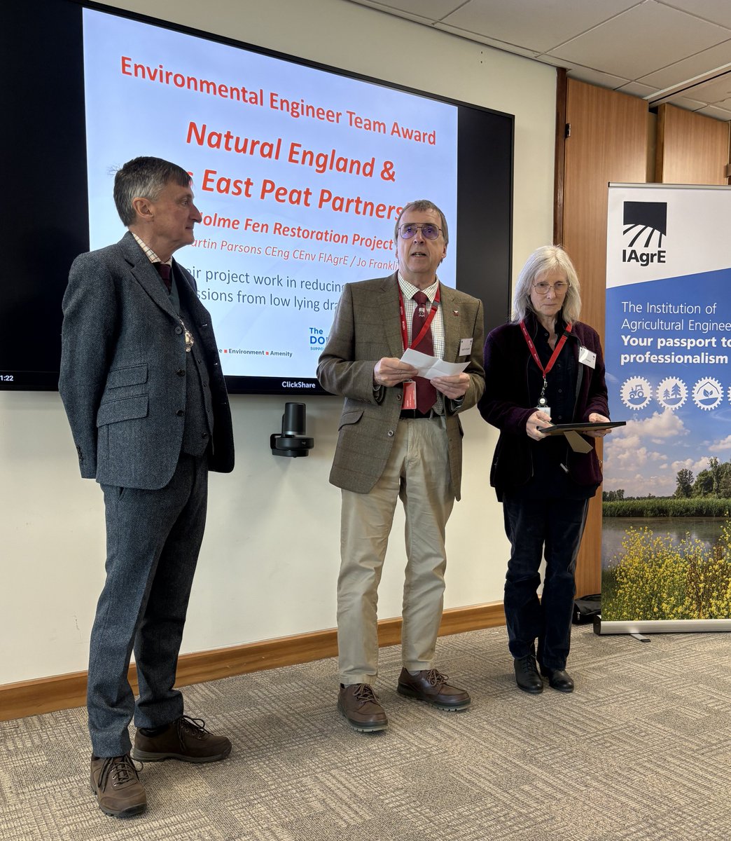 Natural England West Anglia Team (@ne_westanglia) on Twitter photo Big congrats to NE's Martin Parsons, Catherine Weightman & Jo Finlow at the Fens East Peat Partnership. They've received <a href="/IAgrE/">Institution of Agricultural Engineers</a>'s Environmental Engineer Award for work at Holme Fen - includes raising the water table, to benefit both wildlife & peat. <a href="/LincsWildlife/">Lincs Wildlife Trust</a> <a href="/wildlifebcn/">The Wildlife Trust for Beds, Cambs & Northants</a> Big congrats to NE's Martin Parsons, Catherine Weightman & Jo Finlow at the Fens East Peat Partnership. They've received <a href="/IAgrE/">Institution of Agricultural Engineers</a>'s Environmental Engineer Award for work at Holme Fen - includes raising the water table, to benefit both wildlife & peat. <a href="/LincsWildlife/">Lincs Wildlife Trust</a> <a href="/wildlifebcn/">The Wildlife Trust for Beds, Cambs & Northants</a>
