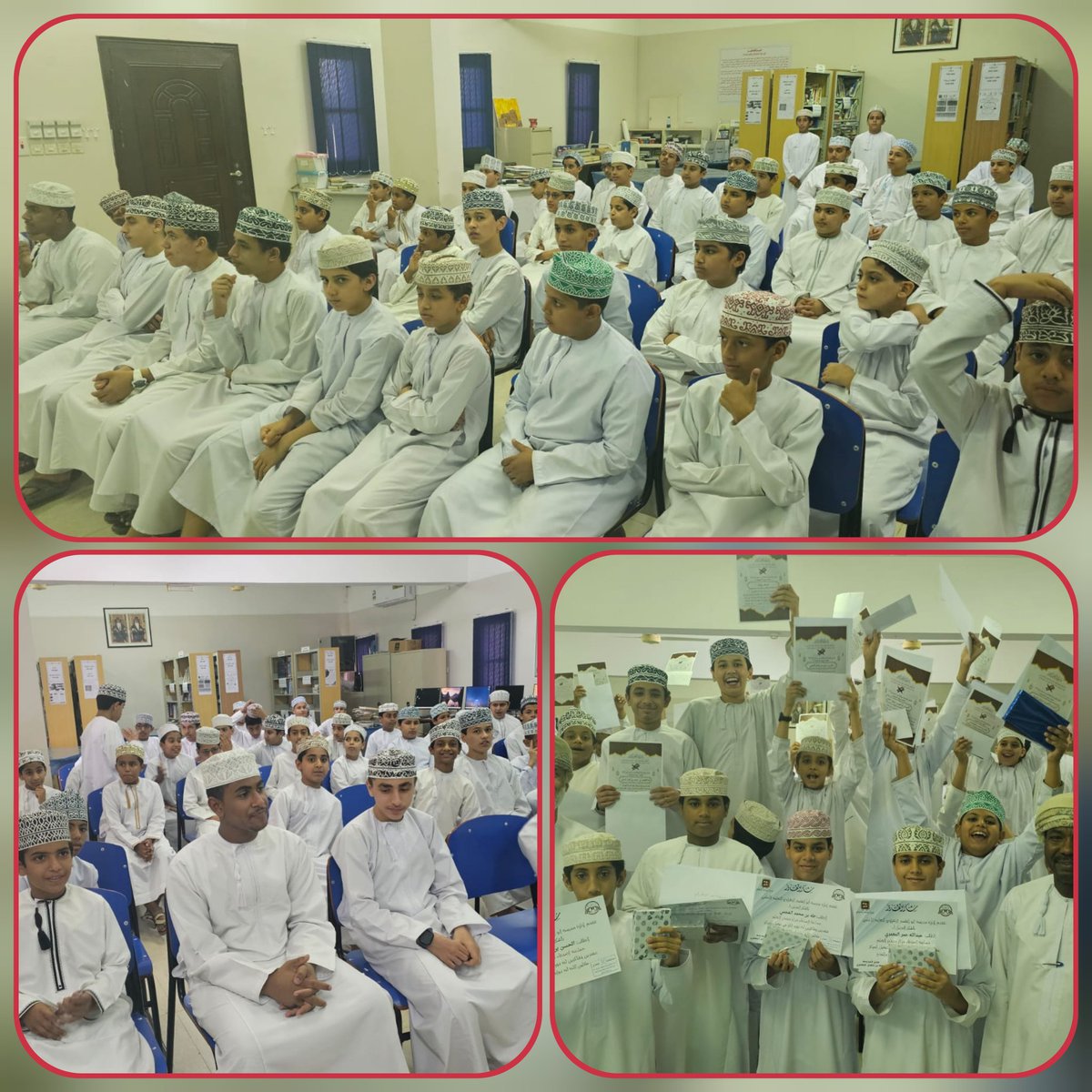 كرّمت مدرسة أبو القاسم الزهراوي للتعليم الأساسي الطلبة المشاركين والمجيدين في مسابقة القرآن الكريم، تقديرًا لتميزهم في حفظ وتلاوة كتاب الله.
بارك الله فيهم وجعلهم من أهل القرآن.
