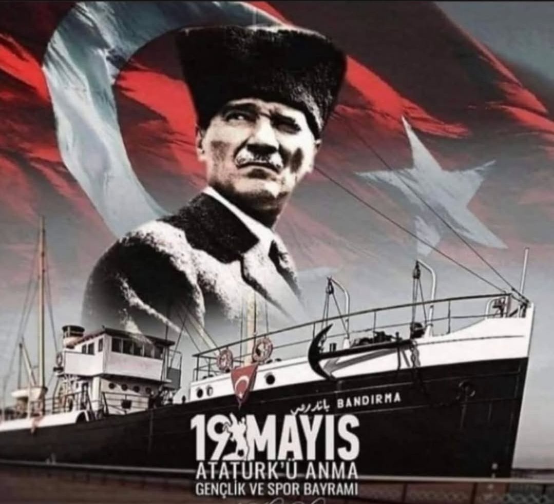 "Milletin istiklâlini yine milletin azim ve kararı kurtaracaktır" şiarıyla Kurtuluş Mücadelesini başlatan M.Kemal ATATÜRK'ü, onun silah arkadaşlarını ve aziz şehitlerimizi rahmet, minnet ve şükranla anıyorum.
19 Mayıs Atatürk’ü Anma Gençlik ve Spor Bayramımız kutlu olsun.