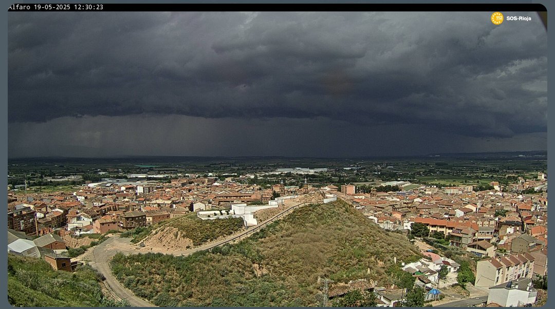 Bonito panorama desde la webcam de Alfaro...
