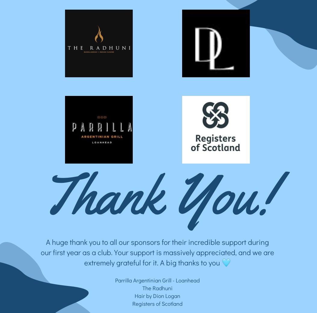 An appreciation post for our sponsors of the 24/25 season 👏🏻 🩵