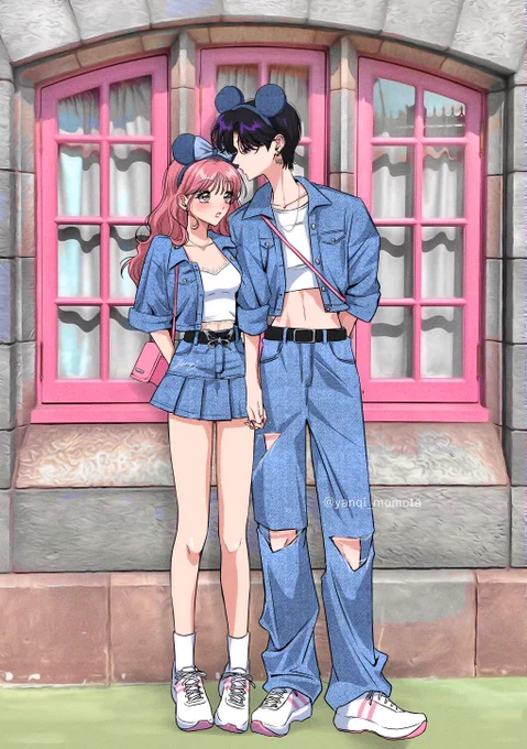 あおみりデート #創作百合 #OC