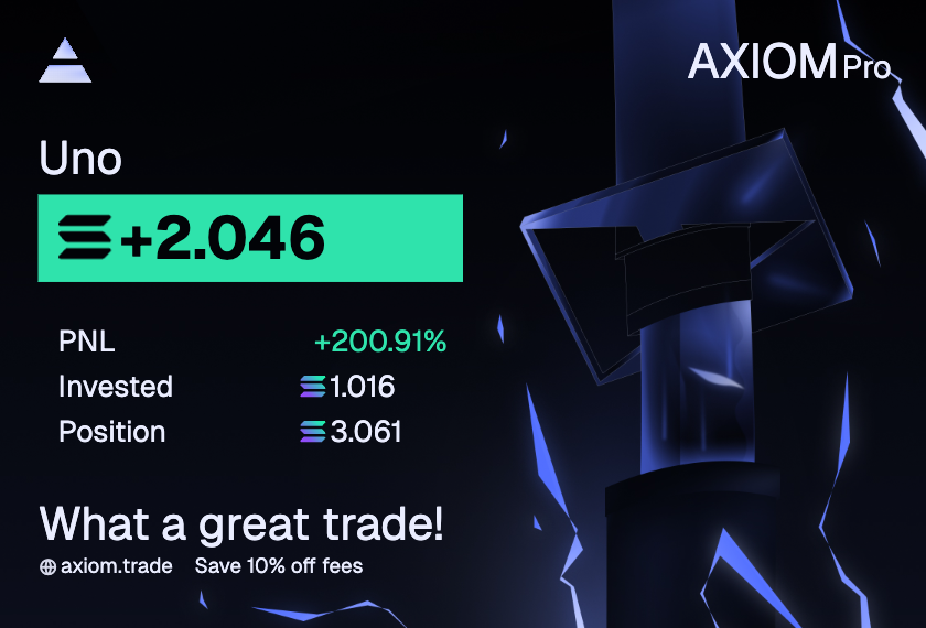 Minds167's tweet photo. 🃏 Uno – +2.046 SOL | +200.91%
UNO reverse on the market.
In with 1, out with 3. Axiom Pro domination.
🎲 #CryptoWins | 🔄 #SniperEntry | 💹 #SOLGains https://t.co/hmN0SJMzeU