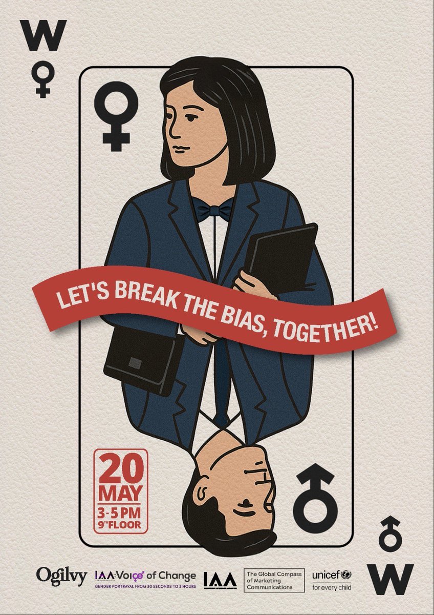 Equal roles, equal respect.♠️♥️ 
It’s time to shuffle the deck and break the bias—together.

Join us for a powerful conversation on gender portrayal in media and marketing.

Let’s move from stereotypes to stories that empower. 💼✊
#BreakTheBias #VoiceOfChange #GenderEquality