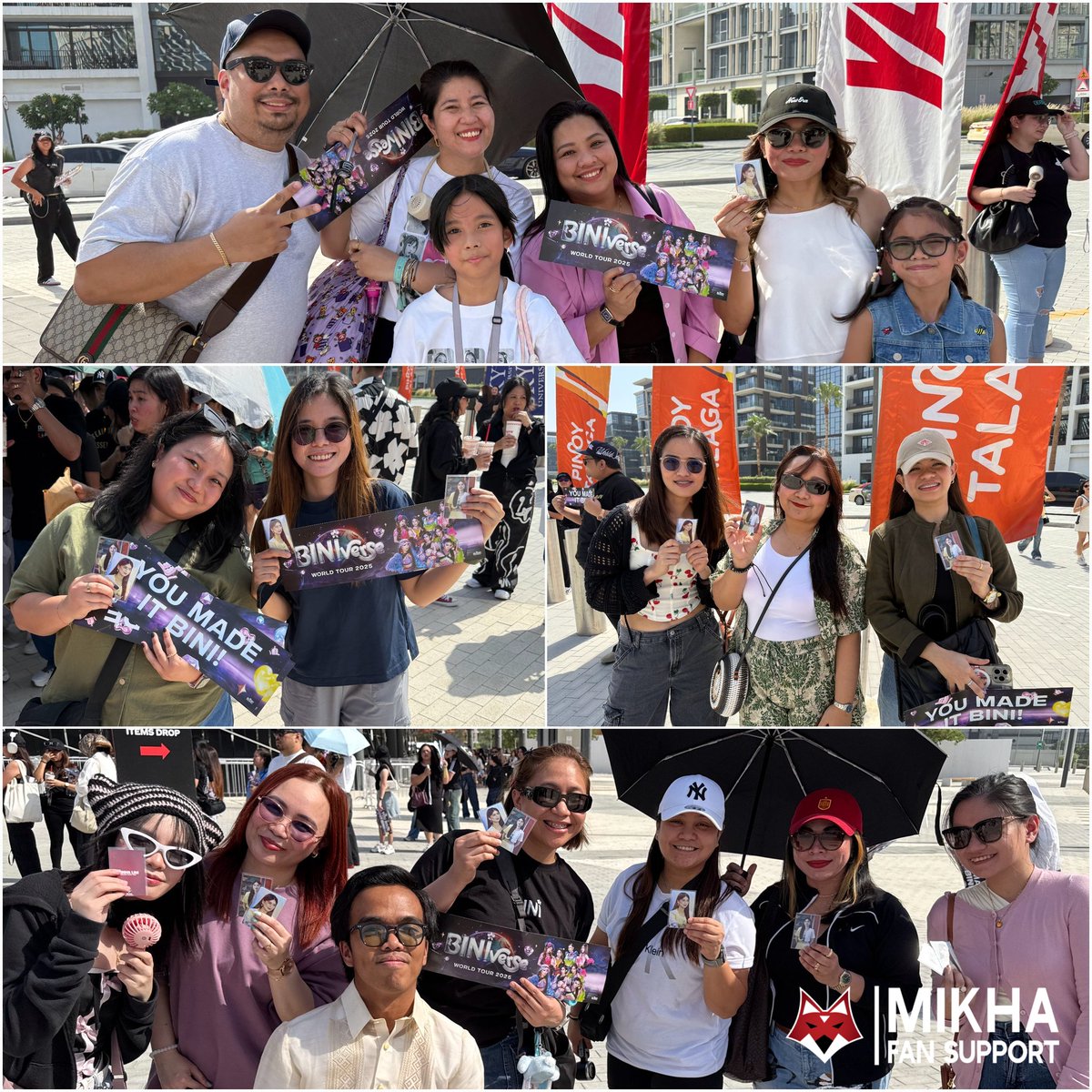 Congrats, <a href="/bini_mikha/">mikha</a> and <a href="/BINI_ph/">BINI_PH</a> for your successful first international Biniverse World Tour concert in Dubai! To top it all off, you were able to sell out the concert, too. What a proud moment! 🫶

Aside from enjoying the concert, Moxy had a great time giving away pcs to
