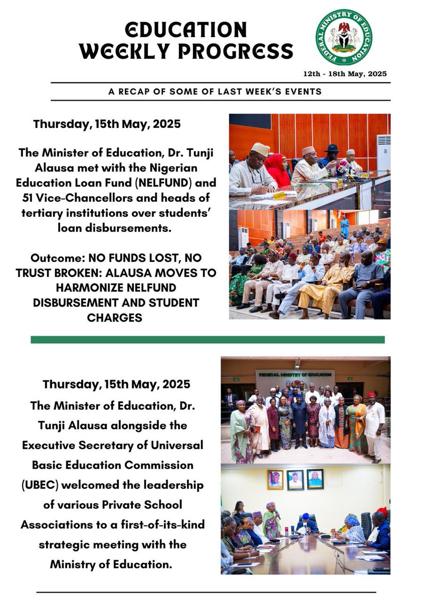 OlakunleBankol5's tweet photo. This is some of what the Minister of Education, @DrTunjiAlausa and the folks at @NigEducation did last week. Accountability at work. #EducationWeeklyProgress #AlausaEdReform https://t.co/Iv8rQtZdDl
